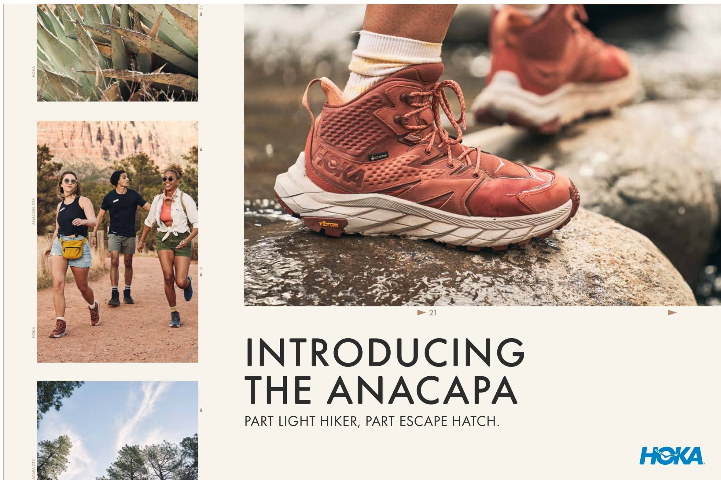 【經典越野防水大升級】 HOKA ─ ANACAPA 舒適輕量健行登山鞋