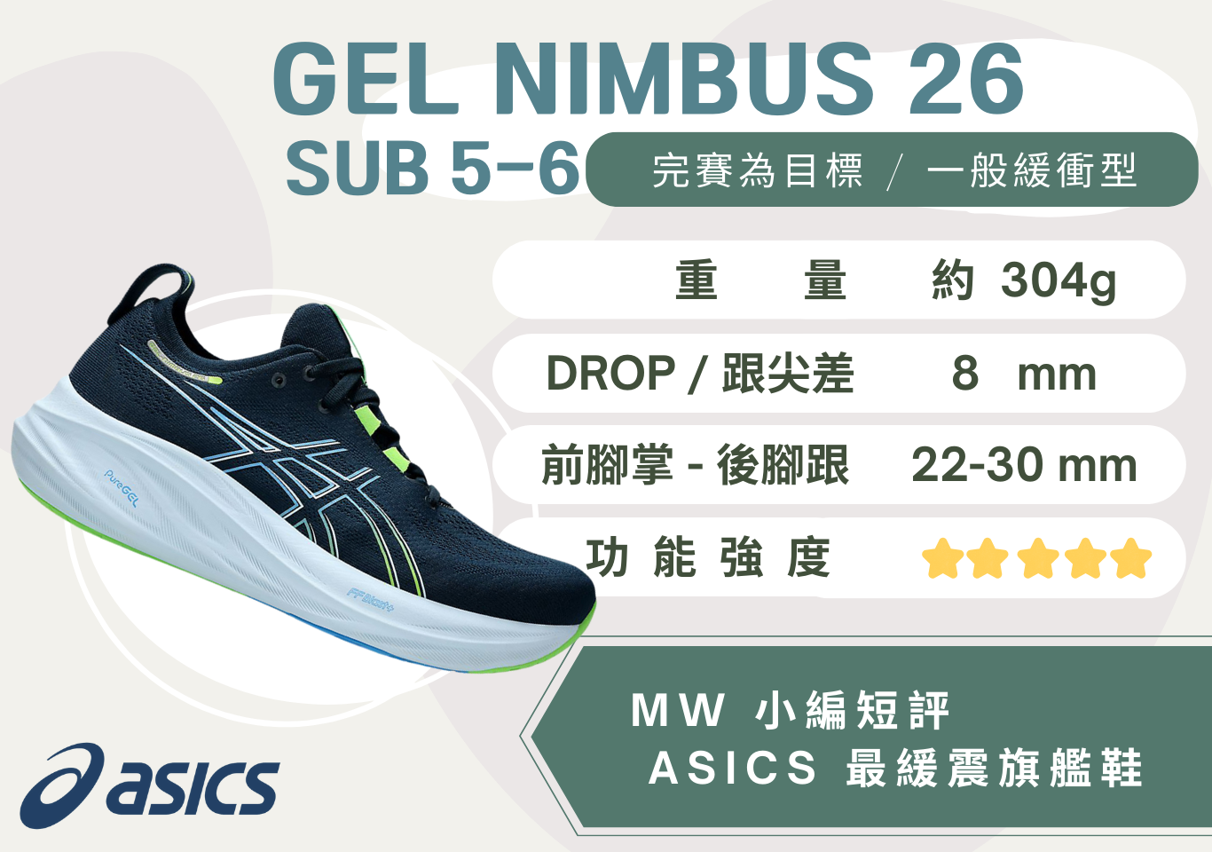 【日本正貨】跑鞋2025｜「零負擔」雲之王 ASICS GEL-NIMBUS 26 寬楦跑鞋