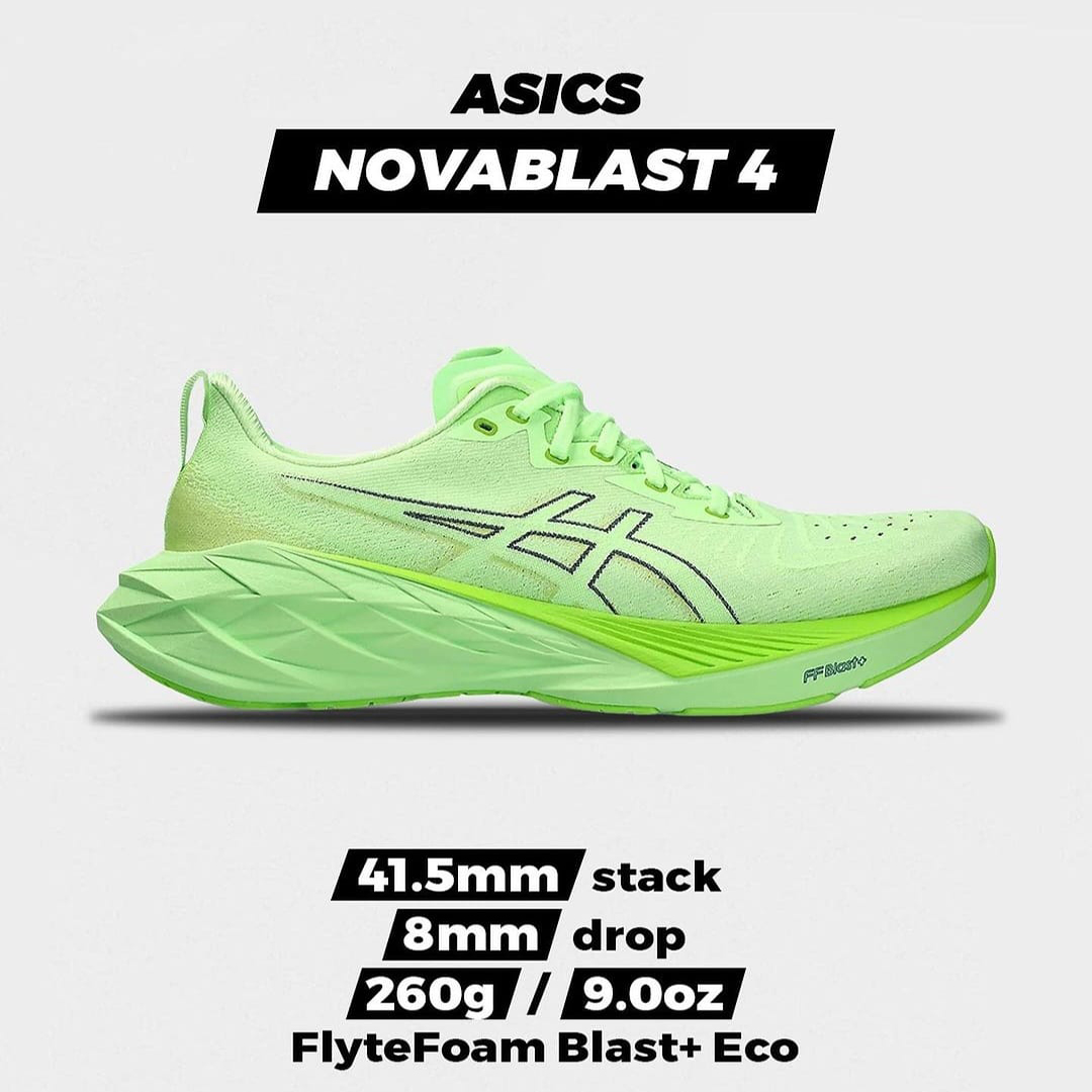 跑鞋2025｜ASICS 「Novablast 4 登場！彈跳感爆燈，跑出新高度！」